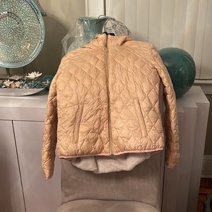 💯 Authentic Michael Kors Faux Shearling Lined Quilted Nylon Puffer Jacket Women